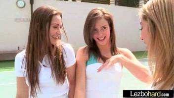 Lesbians (Dani Daniels & Malena Morgan & Lia Lor) Play On Cam With Their Hot Bodies clip-17
